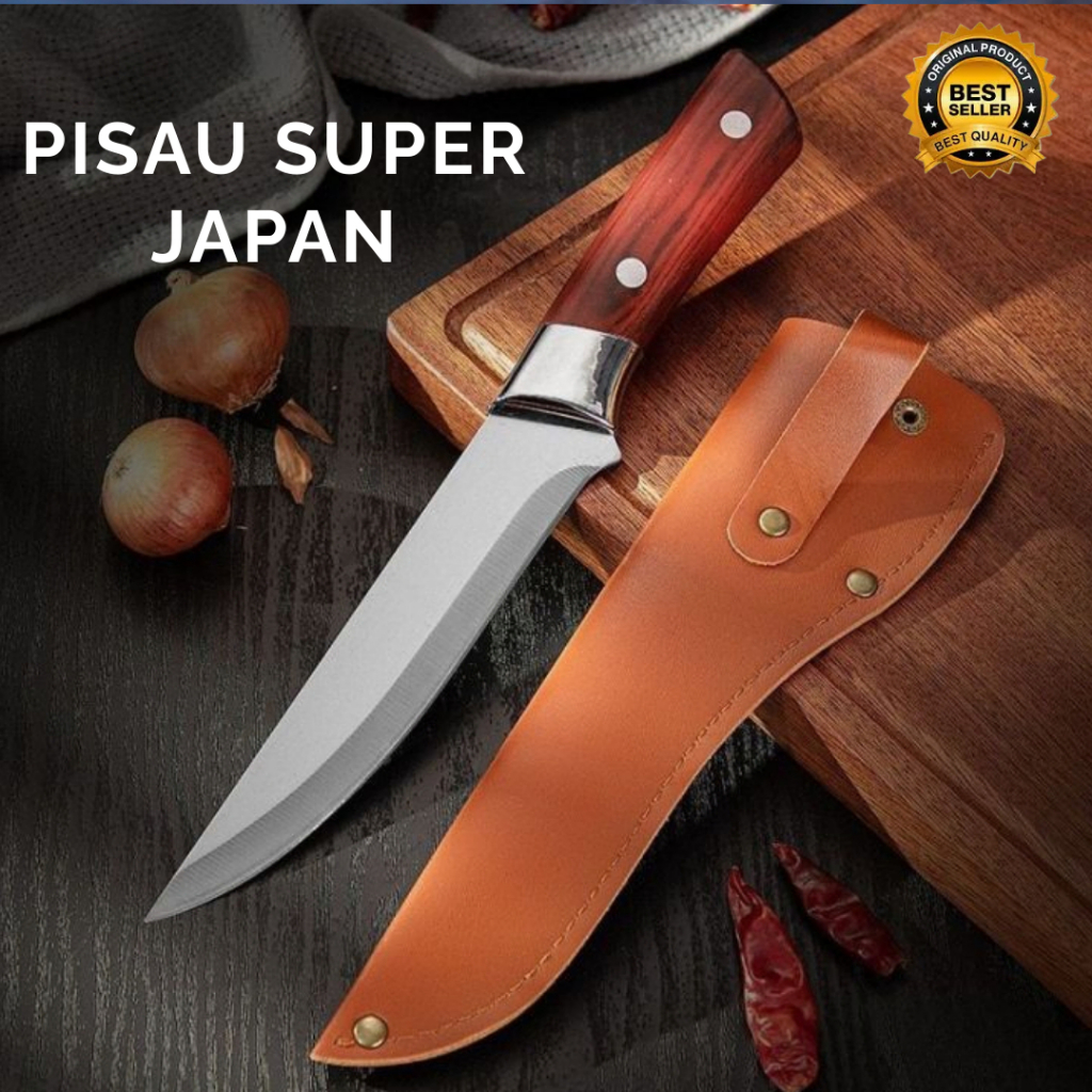 Pisau Super Japan Plus Sarung Pisau Dapur Panjang Multi Purpose ANK PISAU DAGING SUPER TAJAM / PISAU