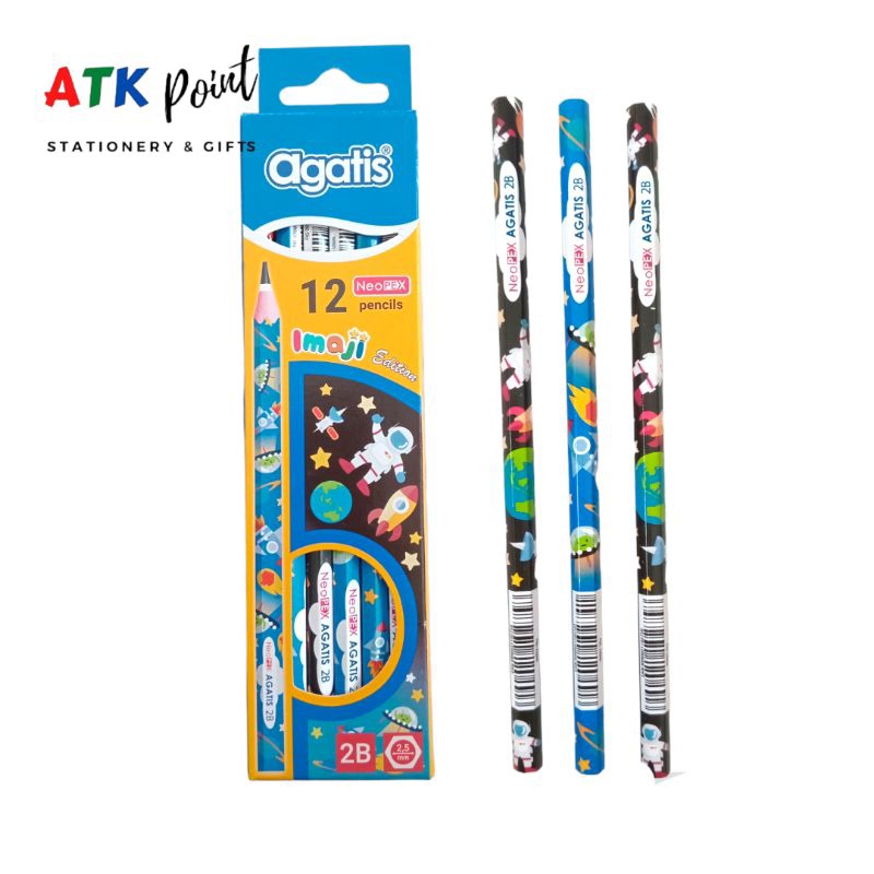 ATK-POINT | AGATIS NEOPEX imaji edition 12pcs pencil | pensil 1 pak 2B agatis