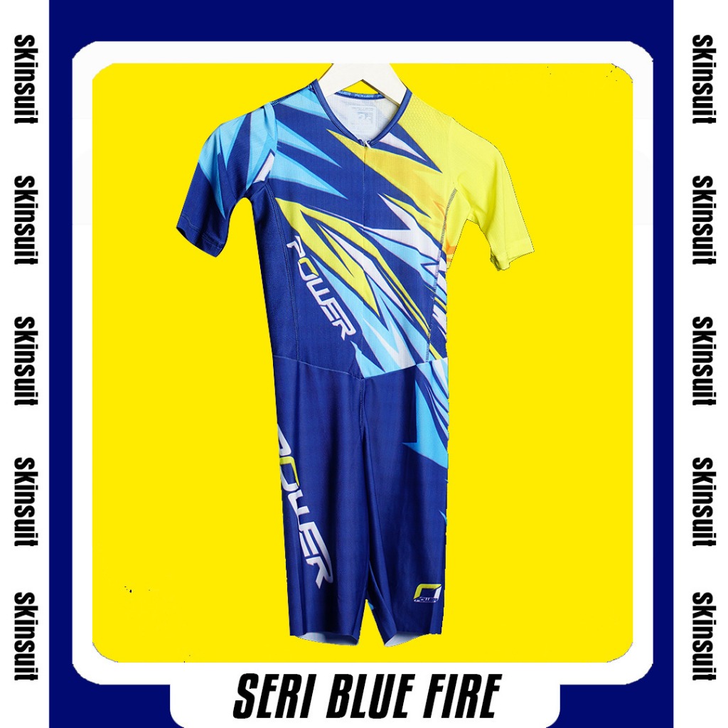 Jersey Skinsuit Power Apparel Inline Skate Sepatu Roda Jersey Olahraga