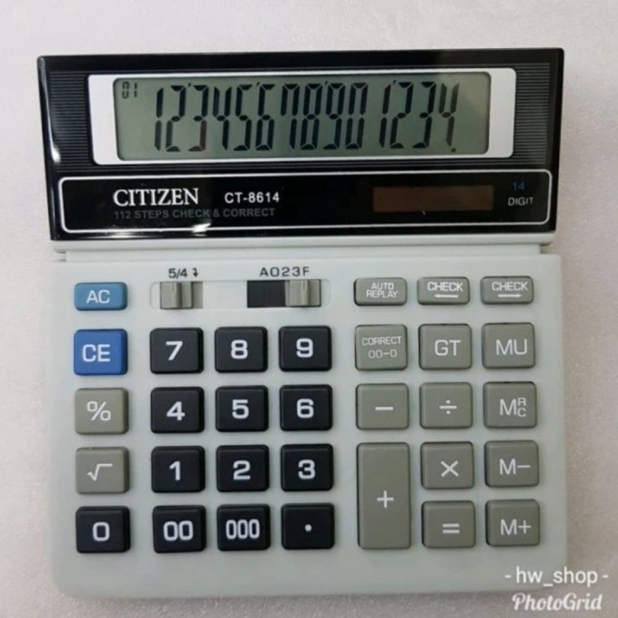 

CITIZEN CT8614 Check Correct Kalkulator Cek Ulang 14 Digit Desktop Calculator CT8614 KODE J9S4