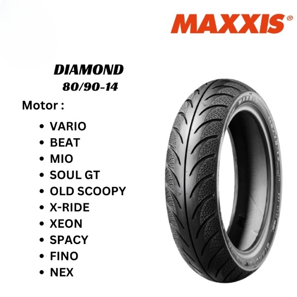 BAN LUAR MAXXIS 14-90/80 49P MA-3DN DIAMOND TUBLESS
