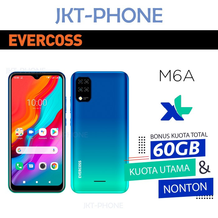 EVERCOSS M6A 3/16GB RAM 3GB INTERNAL 16GB - GARANSI RESMI