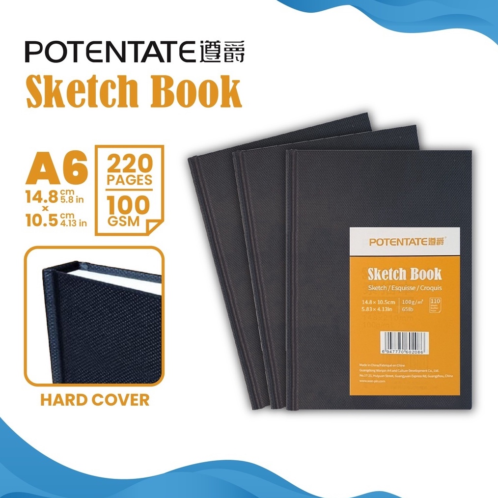 

Buku Sketsa Potentate Hard Cover A6 Stitch Bound Sketchbook KODE Q1I7