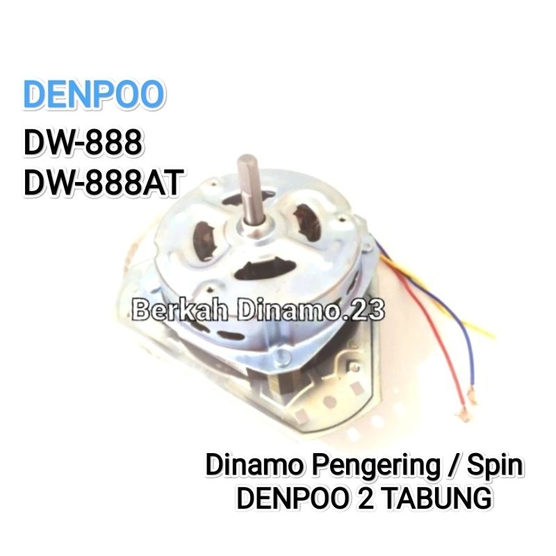 Dinamo Motor Spin Pengering Mesin Cuci DENPOO DW-888AT / DW 888 / DW-888 AT Mesin Denpoo Dw888At - D