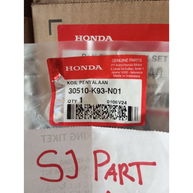 30510-K93-N01 Coil Ignition / Koil Pengapian Honda Scoopy eSP (K93) Asli Ori AHM 100% 30510K93N01