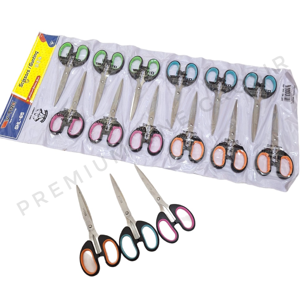 

1 Papan Isi 12 Pcs Gunting V Tro Ukuran Sedang Gunting Vitro GHL 65 KODE Y1M7