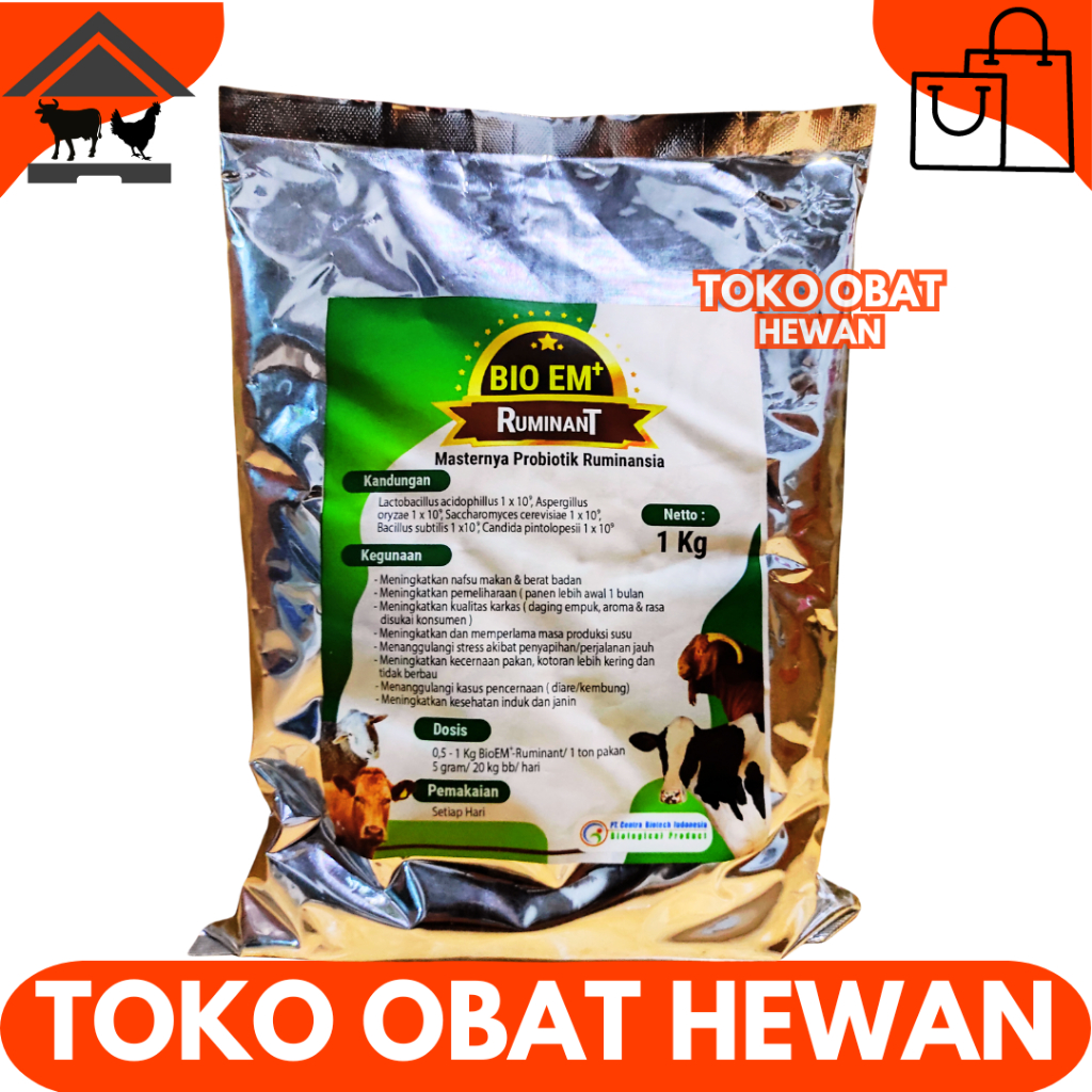 BIO EM PLUS 1 KG - Probiotik Serbuk Peternakan untuk Fermentasi Pakan - Probiotik Sapi Domba Kambing