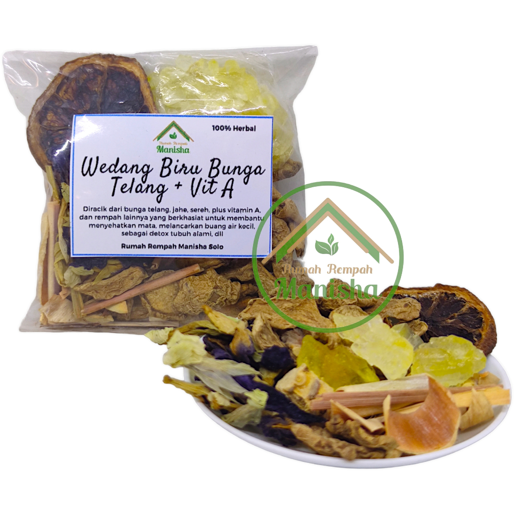 

Wedang Biru Bunga Telang Rempah Empon - Empon Plus Vitamin A