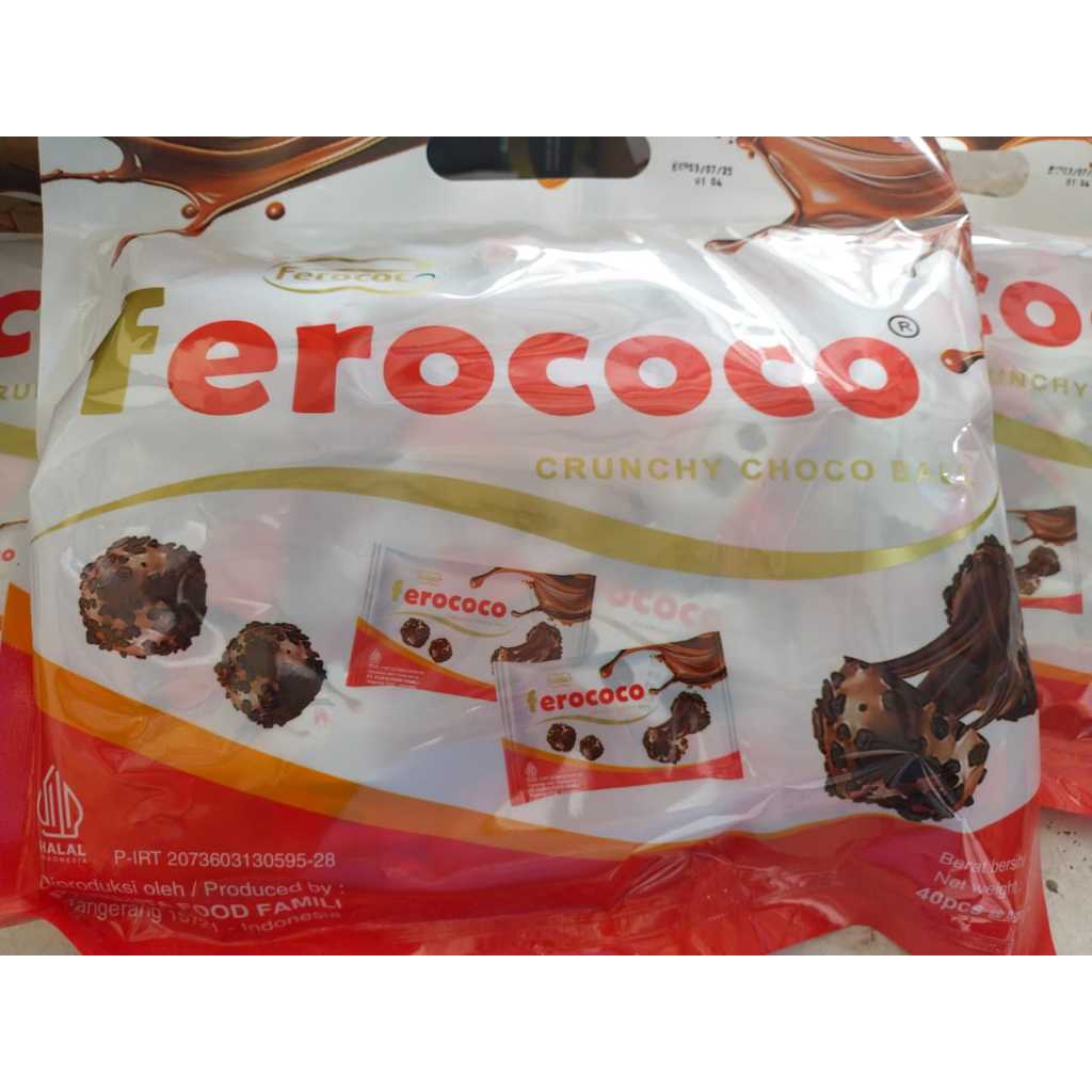 

FEROCOCO Bag - Crunchy Choco Ball - Coklat Bola Kinderjoy - Cokelat Krispi Murah