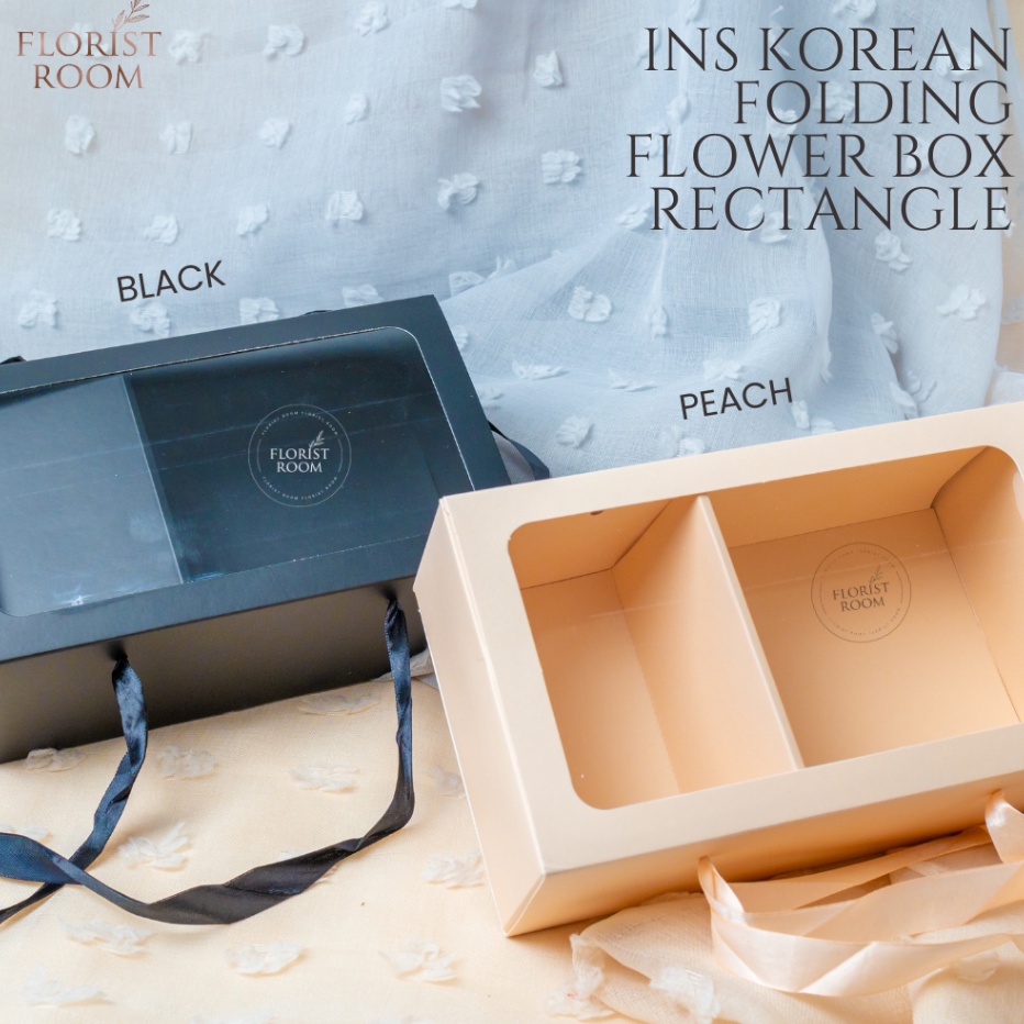 

HJ6 Ins Korean Folding RECTANGLE Flower Box Bloombox Flower Box