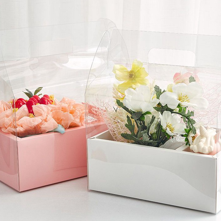 

Cepat Mika Handy Box Transparent Flower Box Box Bunga Mika Box Bunga Bening Kado Lipat Kotak kerajinan tangan Box Bunga Florist Soft Box Fuwa Paper Aksesoris