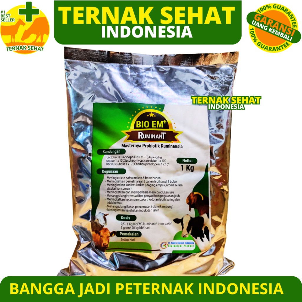 BIO EM PLUS 1 KG - Probiotik Serbuk Peternakan untuk Fermentasi Pakan - Probiotik Sapi Domba Kambing