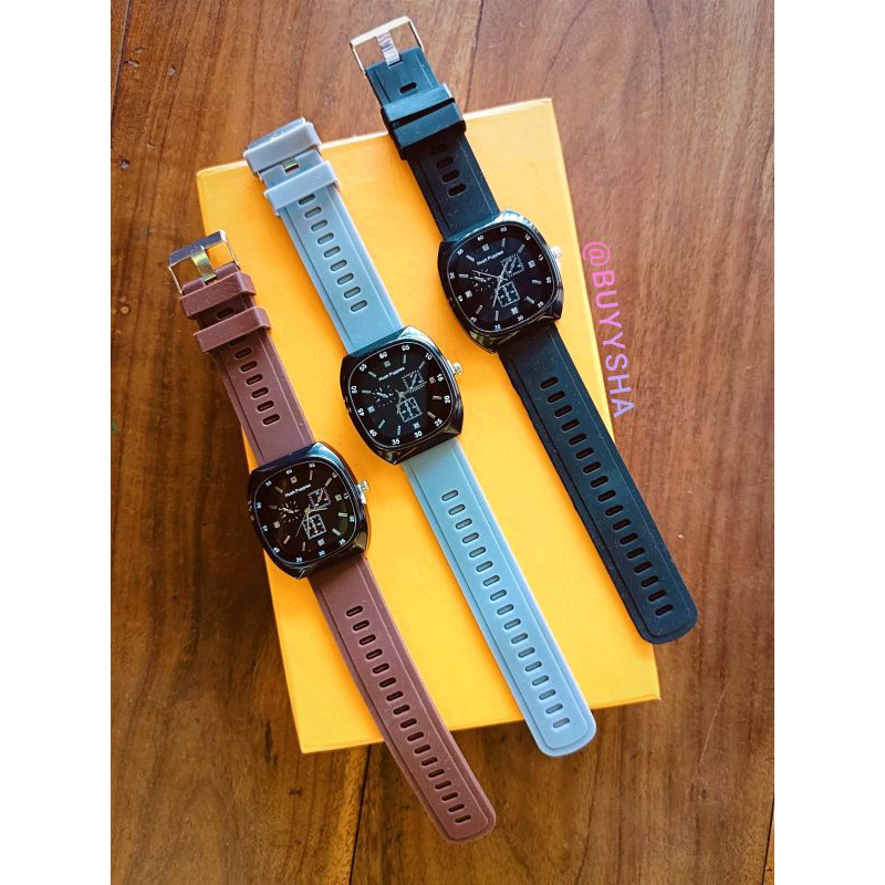 Jam Tangan Unisex Pria dan Wanita Analog Tali Karet - Rubber Hush Puppies