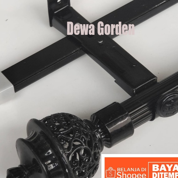 FG2 Batang Gorden 3m Tiang Gorden 4m Double Full set Lengkap Besi Gorden  Rell Vitrase Ukuran 3 Mete