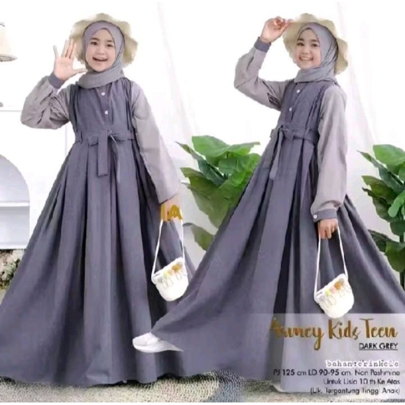 Gamis anak perempuan terbaru Dres anak remaja tanggung Baju gamis anak model kekinian