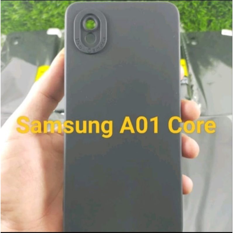 CASE FULL BLACK DOVE SAMSUNG A01 CORE SILIKON PRO KAMERA