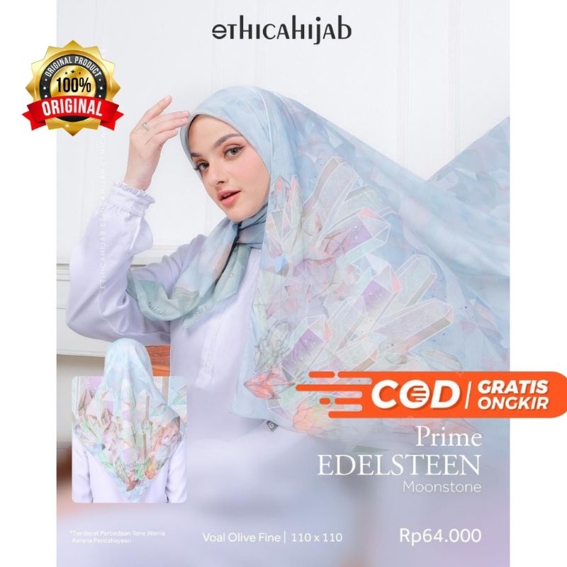 ETHICA HIJAB - ETHICA - Voal Terbaru - Hijab Segi Empat Prime Edelsteen Voal Segi Empat Motif - Voal