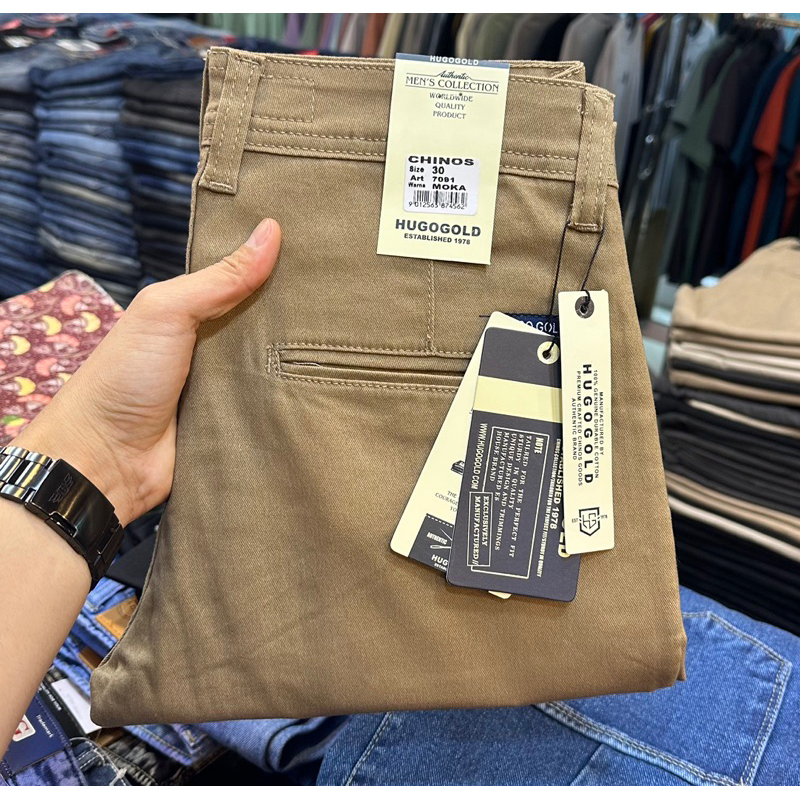 Celana cinos panjang pria HUGO GOLD slimfit/celana cinos panjang pria/celana cinos panjang pria jumb
