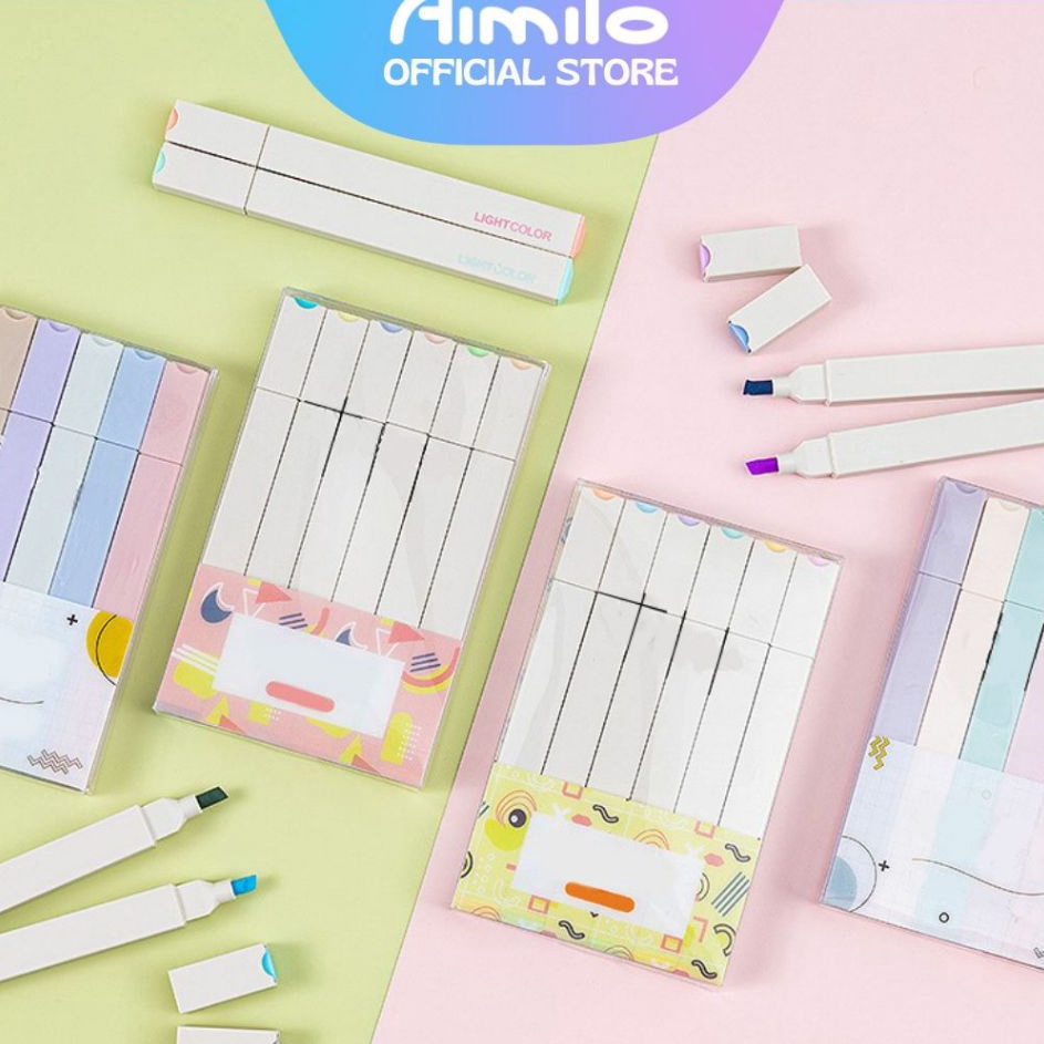 

KI3 Aimilo Hhlhter Stabilo Warna Set 6 pcs Warna Pastel Color Morandi Makaron Soft Tip