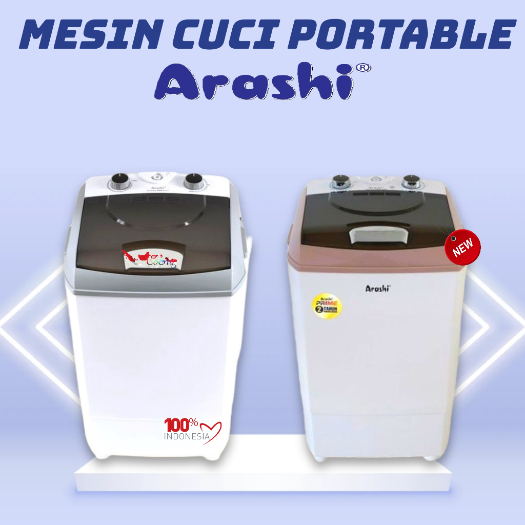 Mesin Cuci Portable / Mesin Cuci Arashi (Garansi Mesin 1 Tahun)