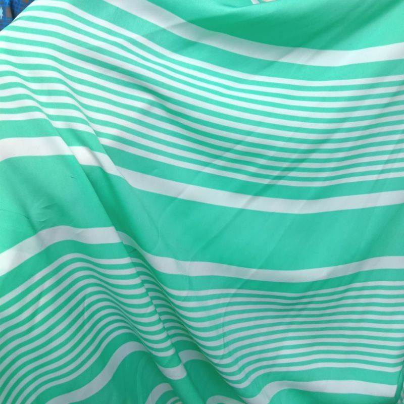 Kain Zara - Kain Zara Silk Motif Salur Import - Kain Meteran Lqb | Harga Per Setengah Meter