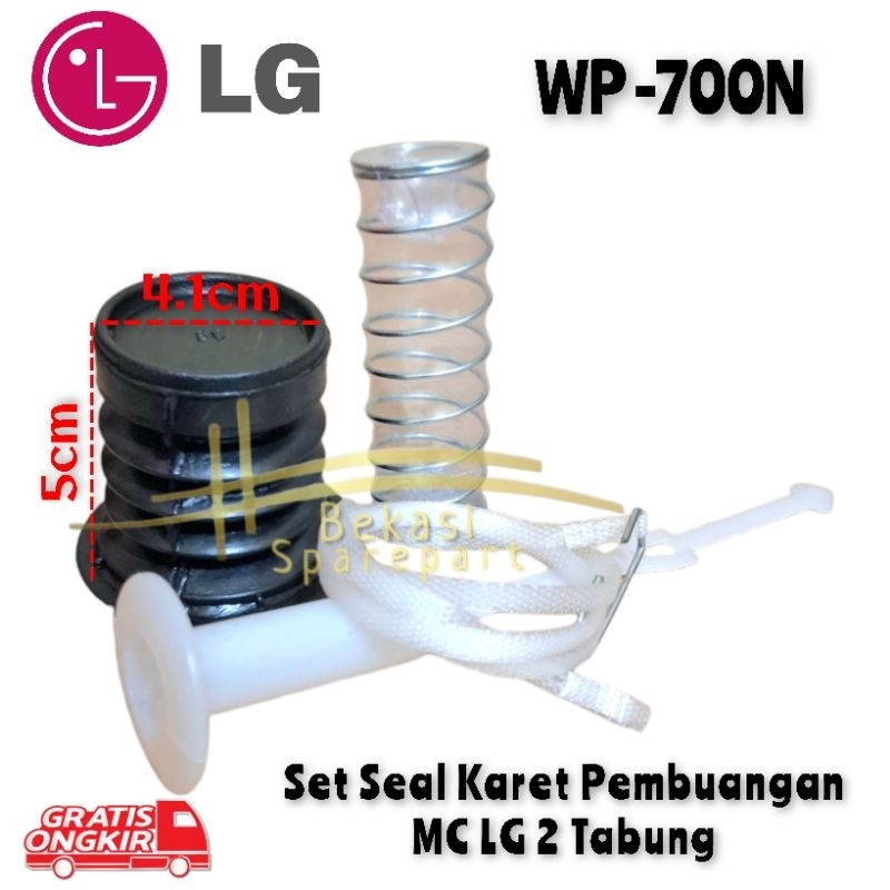 [LG WP-700N] Set Seal Karet Pembuangan Mesin Cuci LG 2 Tabung Wp 700N