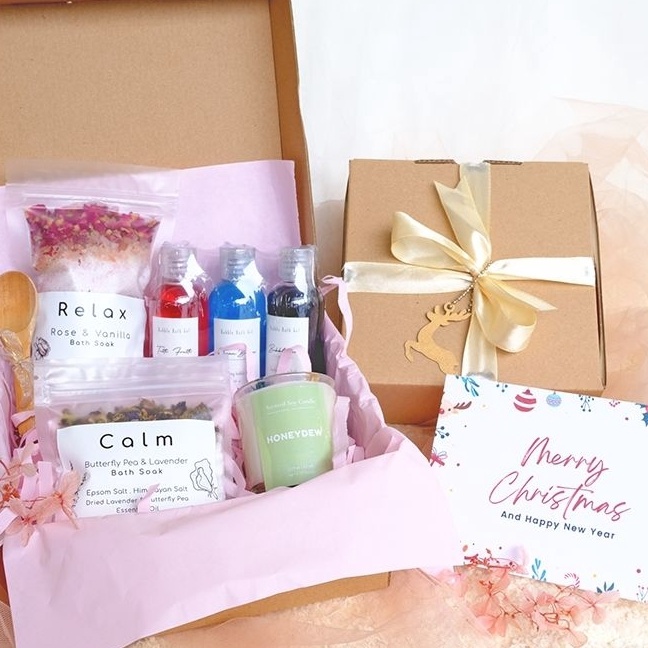 Price gift set lilin aromaterapi 65 ml bath bubble bath hampers
