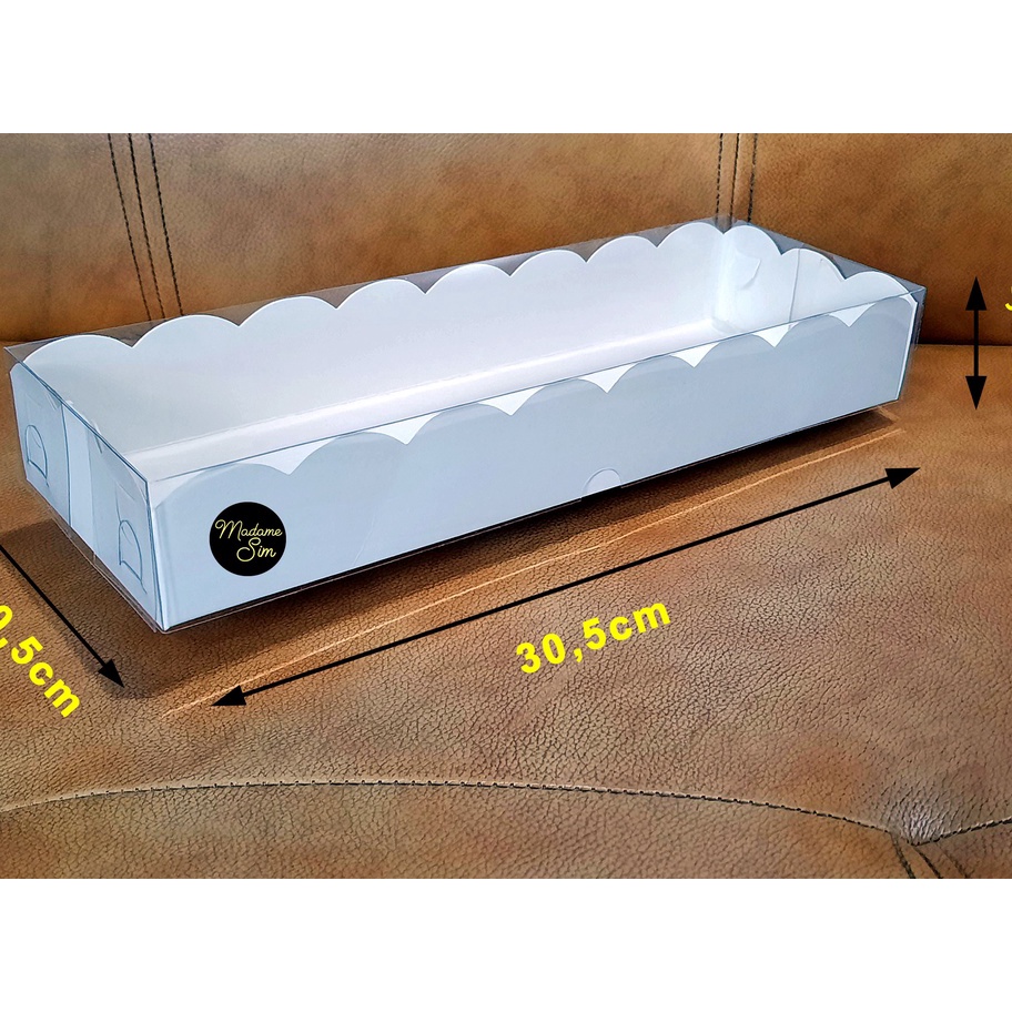 

Langka BOX MIKA PUTIH DUS KUE KOTAK KARDUS 3x1x45 ISI 1 PCS