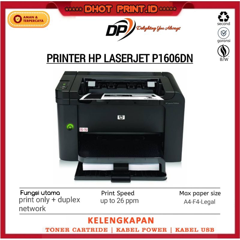 

PRINTER HP LASERJET P1606DN PRINT DUPLEX NETWORK