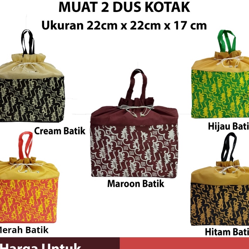 

Langka Tas Serut Batik Spunbond Tas Hajatan Tas Kotak 22cm