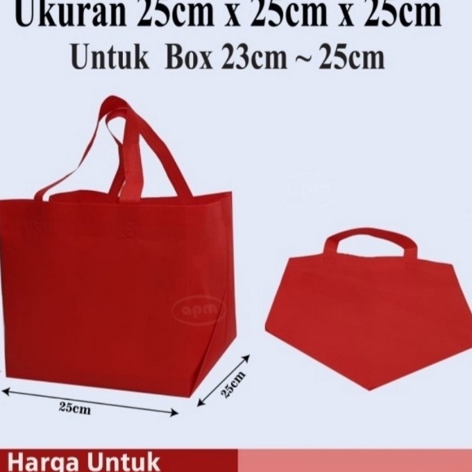 

KF7 Tas Spunbond Kotak muat box ukuran 25cm x 25cm