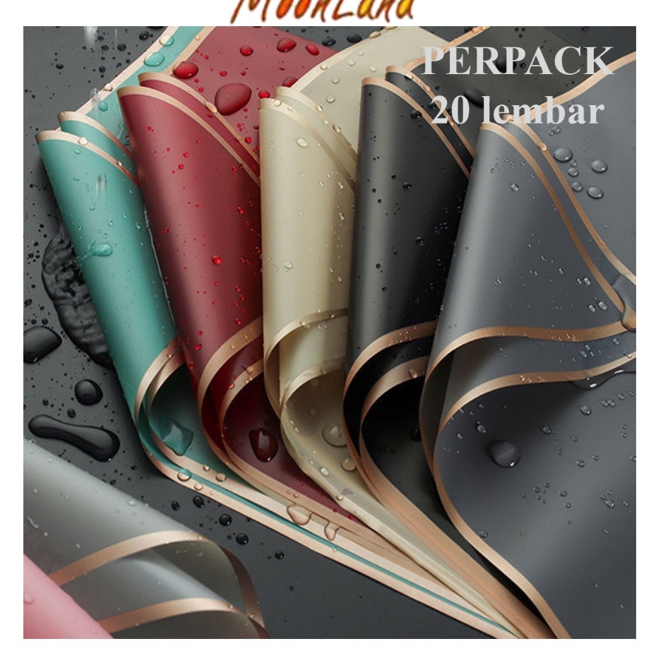 

Terbatas 2 Lembar Flower Wrapping Paper Varian List Gold Emas Kes Buket Bunga Cellophane Florist Buket Snack Kb668