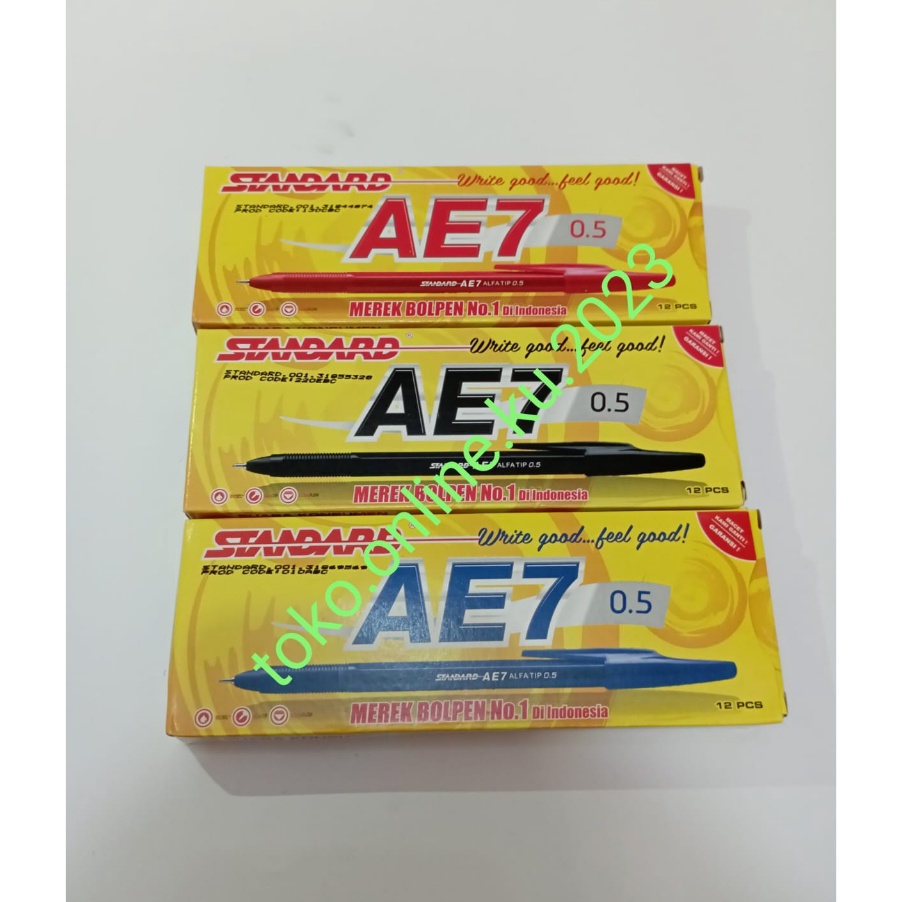 

Terlaris standart pulpen AE7 HITAMBIRUMERAH