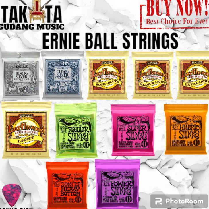 Kilat Senar Ernie Ball Acoustic Ernie Ball Electric Ernie Ball Nilon Classic Ernieball String Bonus 