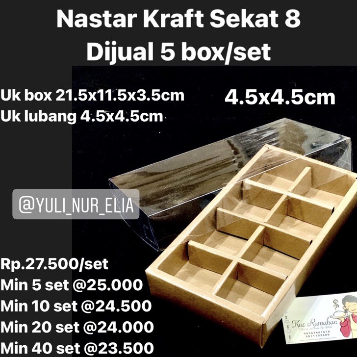 

KP8 Nastar Kraft Sekat 8 Dijual 5 boxset