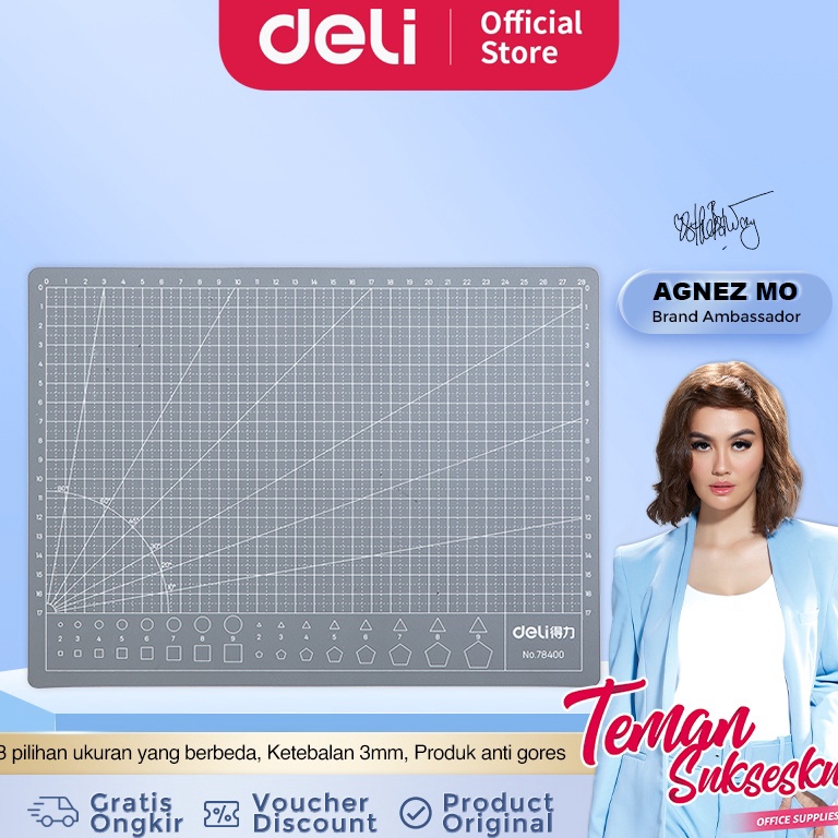 

KODE N43X Deli Alas Potong Kertas Cutting Mat Serba Guna 784 7841 7842