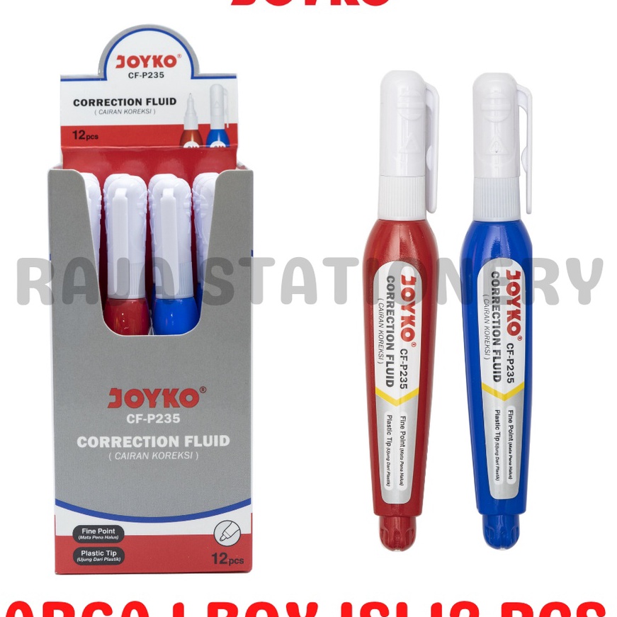 

HJ6 JOYKO CORRECTION FLUID PEN TIPEX CAIR JOYKO PUTIH CFP235 TIPX TIP EX LUSIN 12PCS