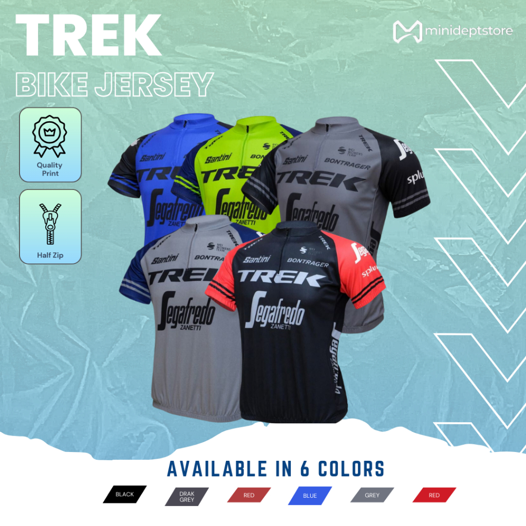 Kaos Jersey Sepeda TREK Road Bike Baju Sepeda Lengan Pendek
