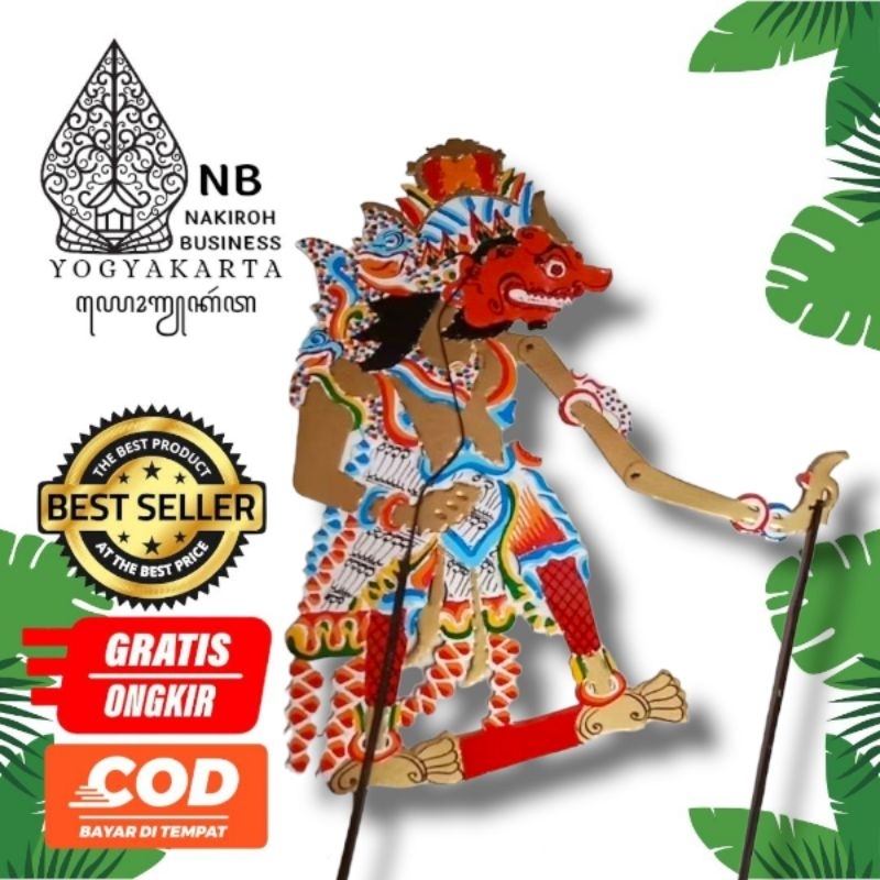 NAKIROHBUSINESS Wayang kulit kumbakarna atau wayang kumbokarno bahan kulit sapi asli
