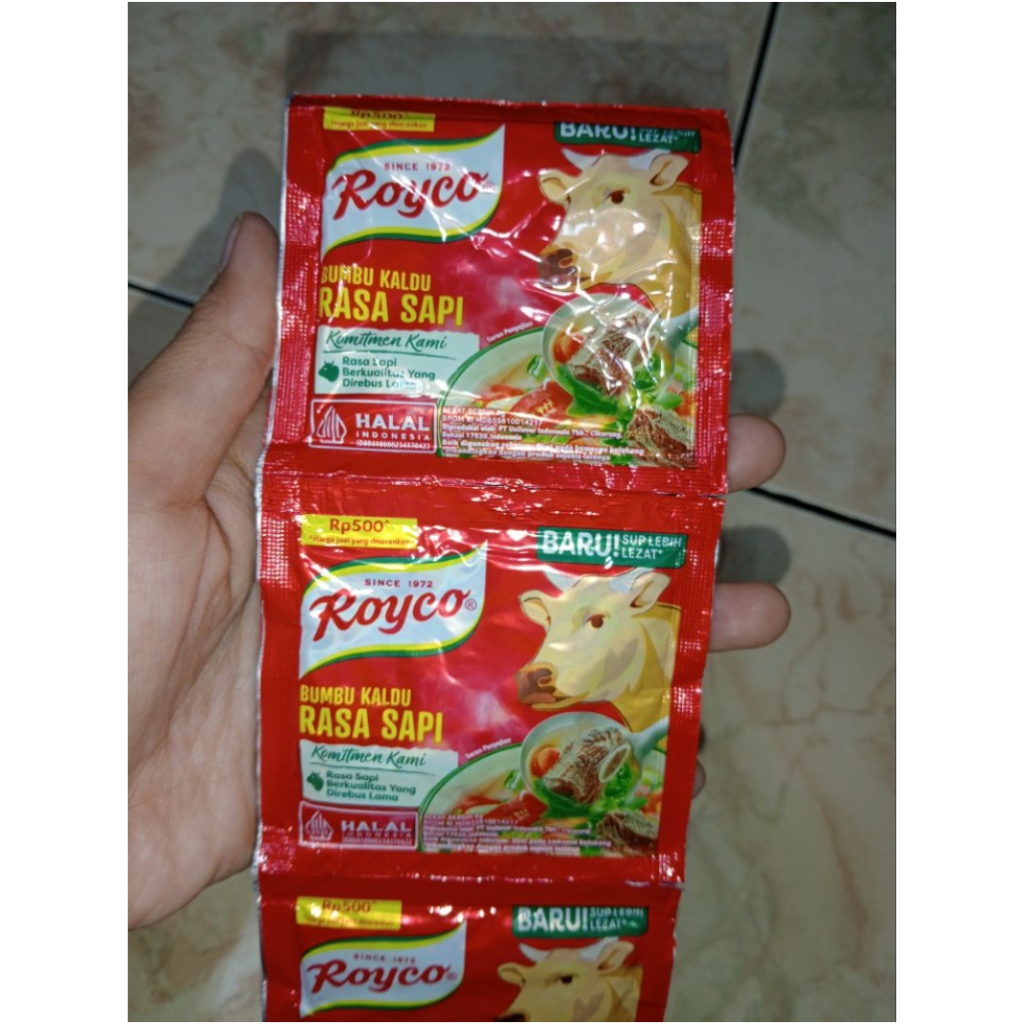 

ROYCO Kaldu Sapi / Ayam 12 pcs X 8 g [HARGA 1 RENTENG] Penyedap Rasa / Bumbu Masak Royco