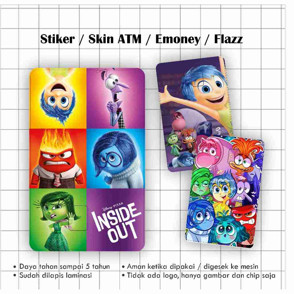 

Stiker Inside Out untuk ATM / Flazz / Emoney / Garskin / Skin Kartu