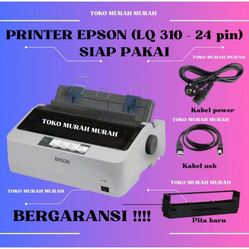 Printer Epson LQ310 Dotmatrix Printer LQ-310 Printer Kasir Epson Lq310 full acesories