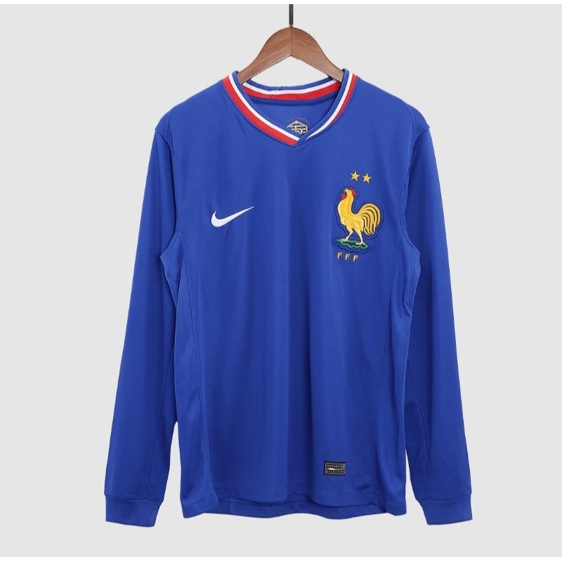 (tangan panjang) jersey bola prancis home longsleeve