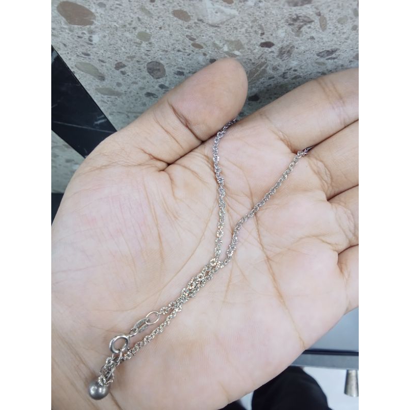 Gelang Kaki Rantai Nori (silver 925)