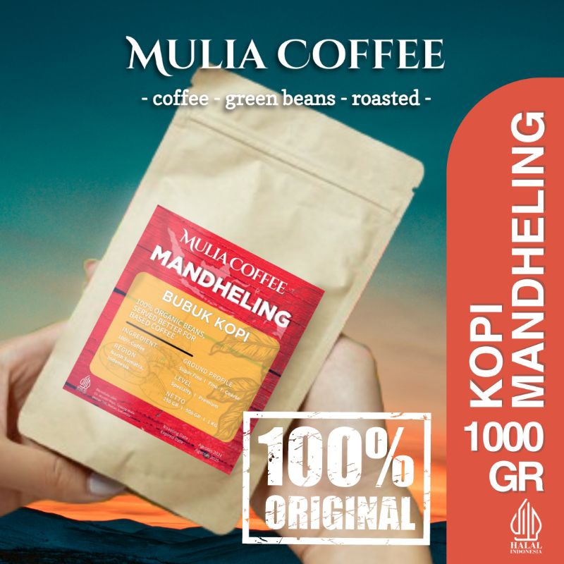 

Kopi Mandheling Spesial Mulia Coffee 100% Arabika Bubuk Halus 1000gr