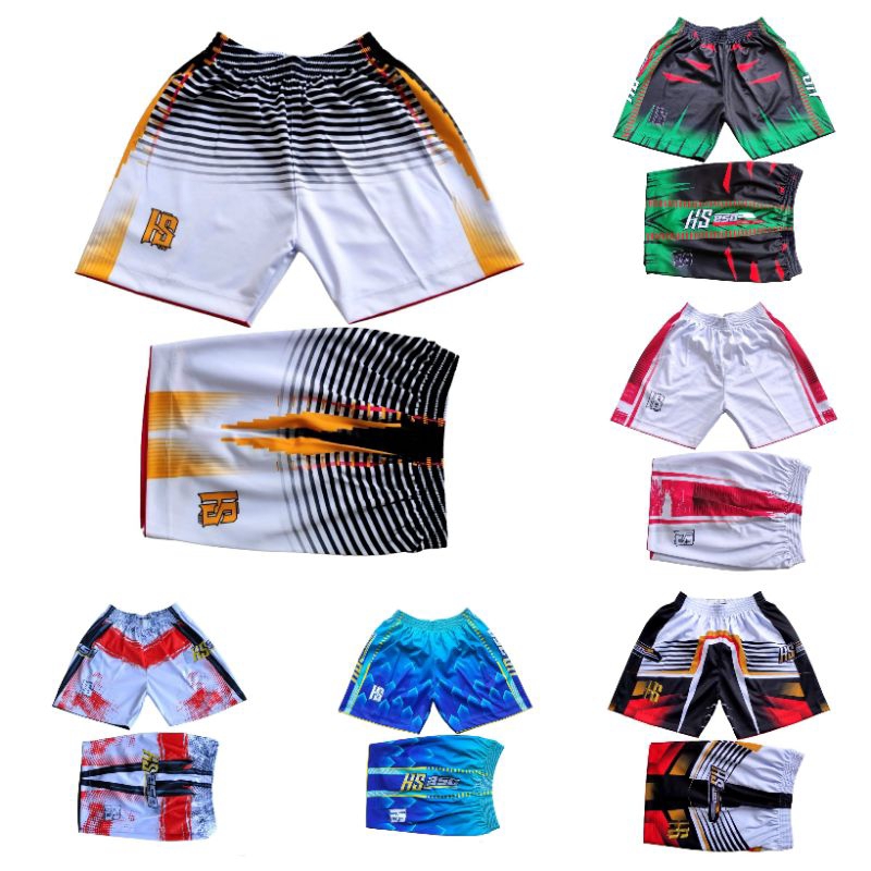 Celana Voli FullPrinting Bahan Lotto Elvana Tebal Motif HS250 Kolor Olahraga Voly Pria Wanita Celana