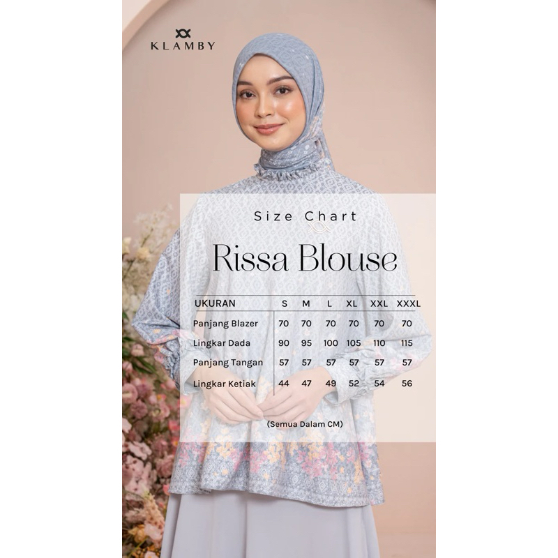 Rissa Blouse Silver Glaze Navy Luster Nightfall Gleam Deep Mulberry Lingga with Embellishment Biru N