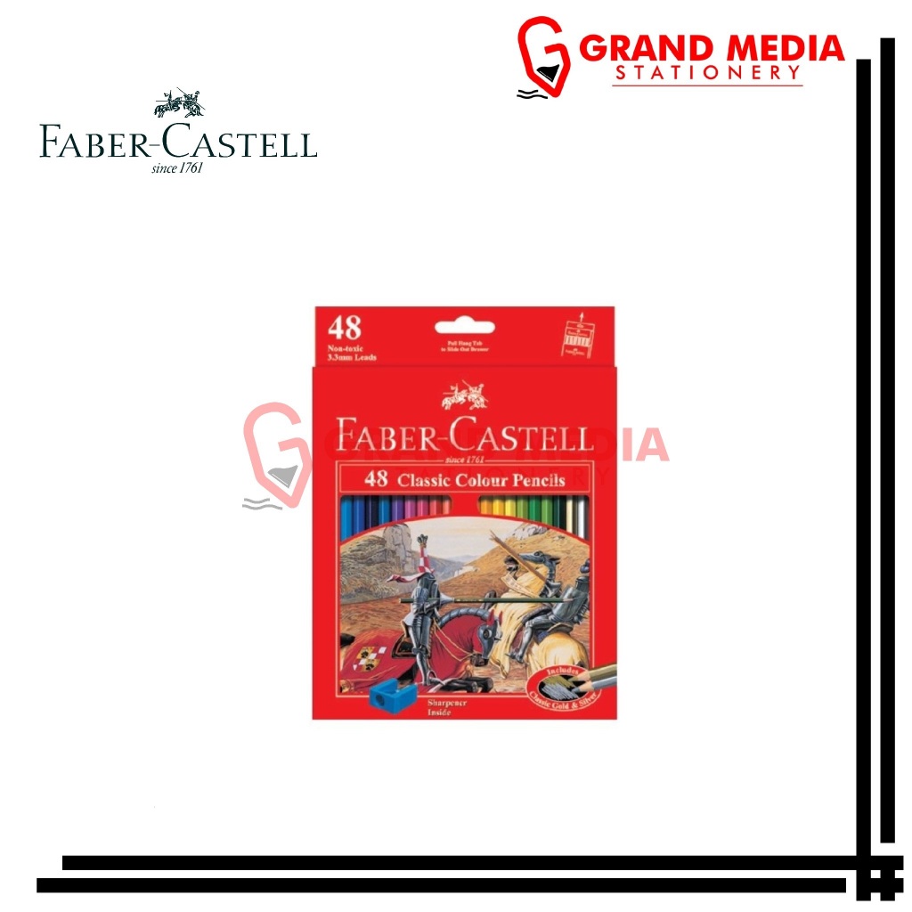 

[GRAND MEDIA] COLOR PENCIL / PENSIL WARNA FABER CASTELL CLASSIC 48 WARNA PANJANG