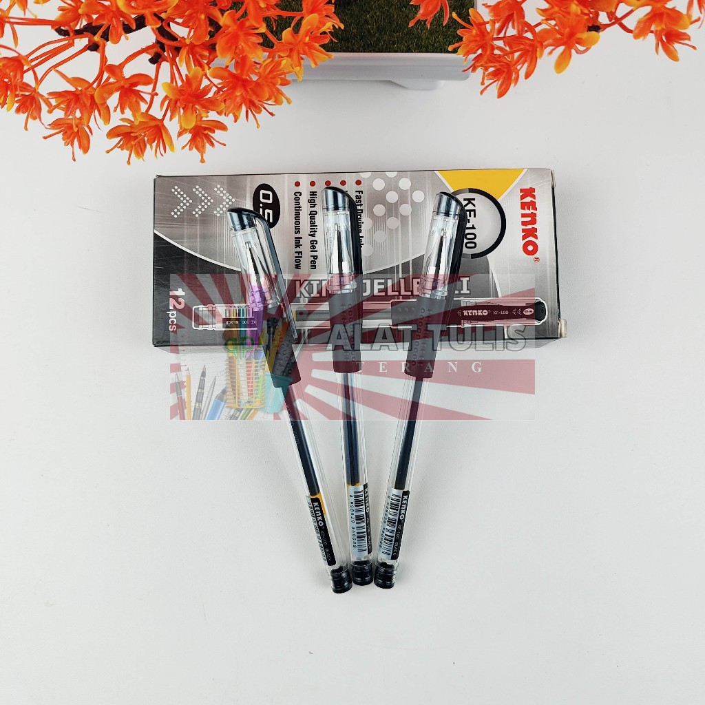 

1Pak Pulpen Kenko isi 12pcs KE-100 Pen Gel Pena Jel
