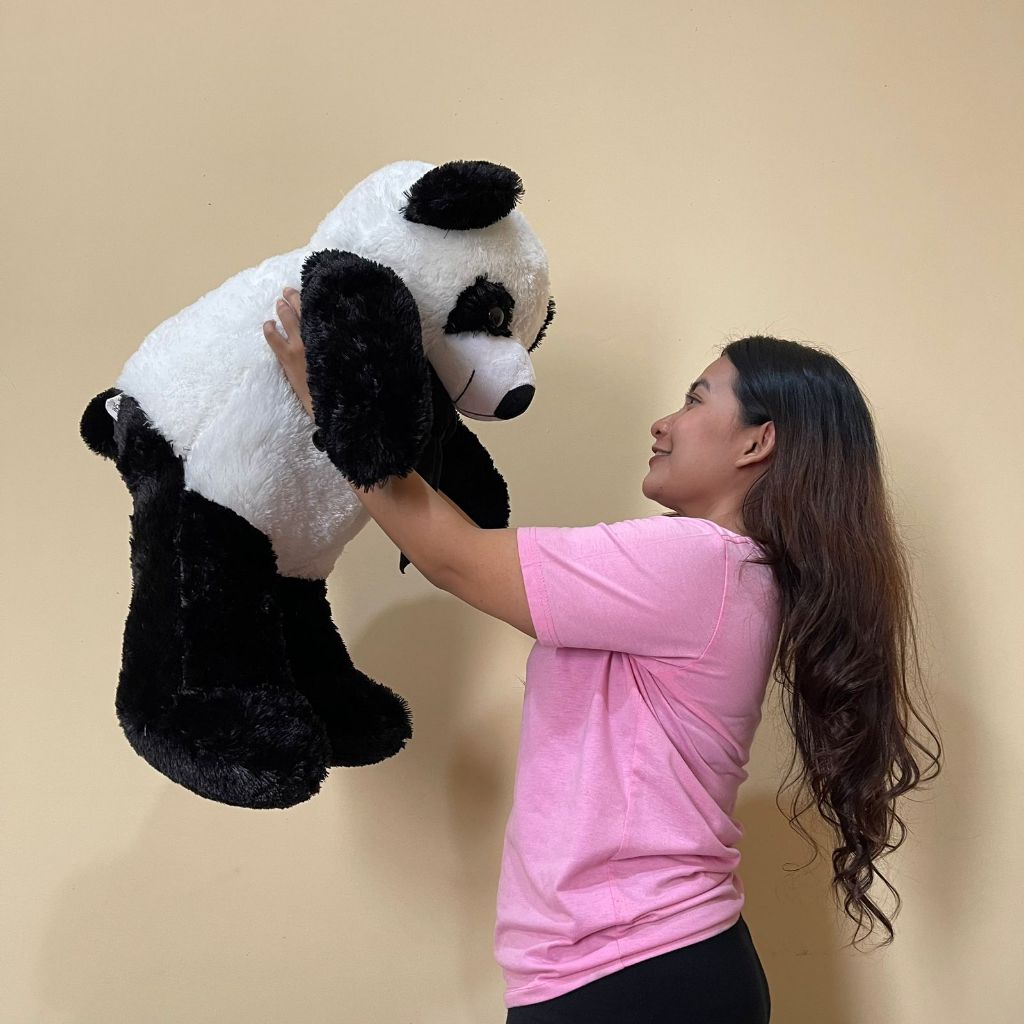 Disc Boneka Panda Jumbo Berdiri 1 Meter Boneka Beruang Panda